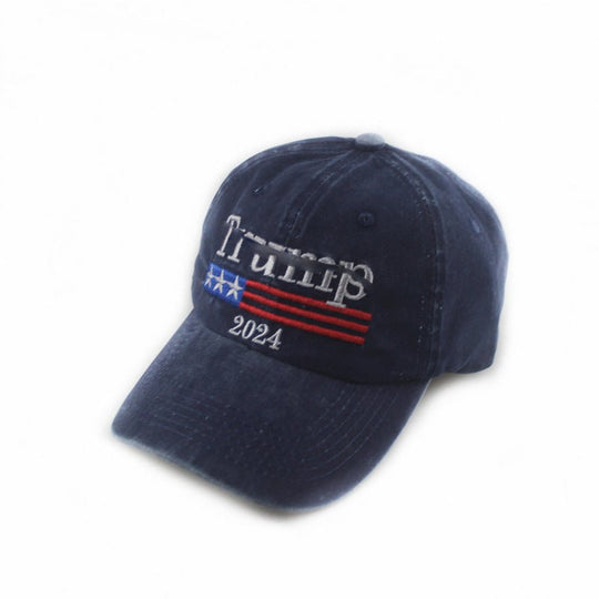 2024 American Election Hat Washed Old Truck Driver Peaked Cap Sichuan Puwang Baseball Cap - Unique