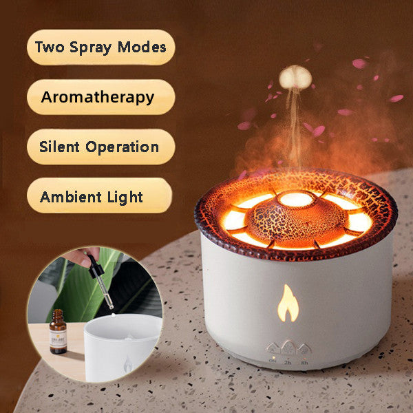 New Creative Ultrasonic Essential Oil Humidifier Volcano Aromatherapy Machine Spray Jellyfish Air Flame Humidifier Diffuser - Unique Unique Unique New Creative Ultrasonic Essential Oil Humidifier Volcano Aromatherapy Machine Spray Jellyfish Air Flame Humidifier Diffuser