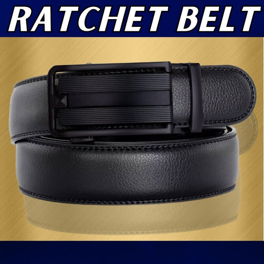 Men's Ratchet Belt Leather Mens Belt With Slide Buckle Ratchet Belts For Men USA - Unique