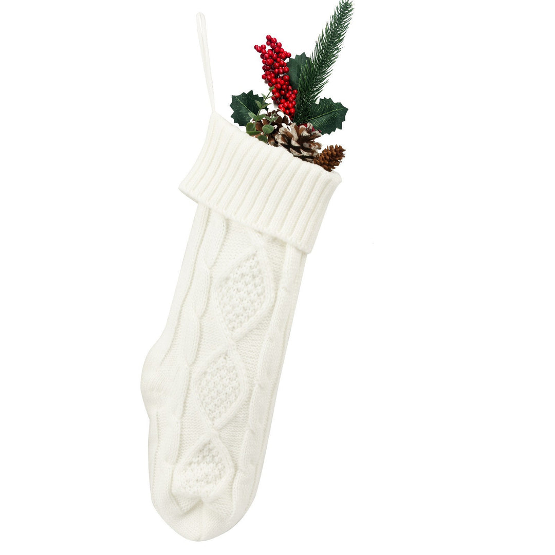 Embroidered Knitted Christmas Socks Decorative Products - Unique