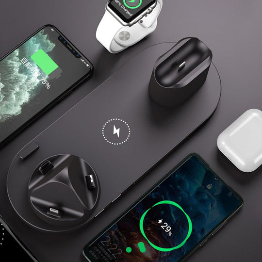 Wireless Charger For IPhone Fast Charger For Phone Fast Charging Pad For Phone Watch 6 In 1 Charging Dock Station - Unique