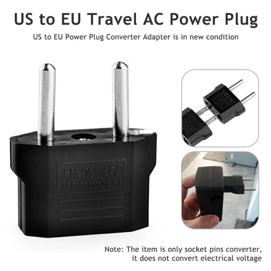 Universal US To EU Plug USA To Euro Europe Travel - Unique