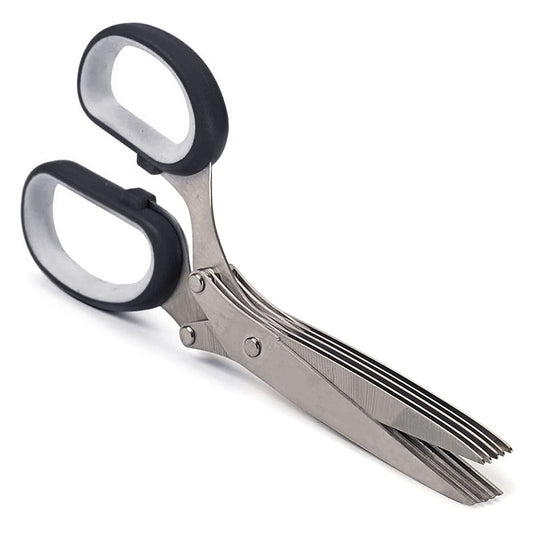 Herb Scissors With Multi Blades Stainless Steel Fast Cutting Shear Kitchen Tool - Unique