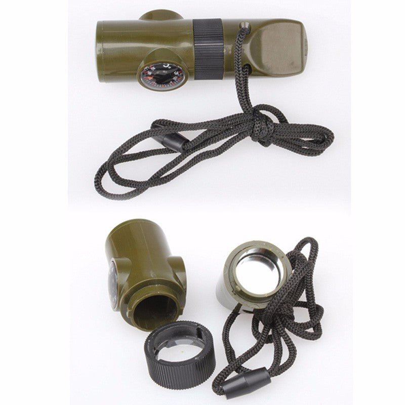 Off - the - shelf seven - in - one whistle multi - function compass survival whistle outdoor products - Unique