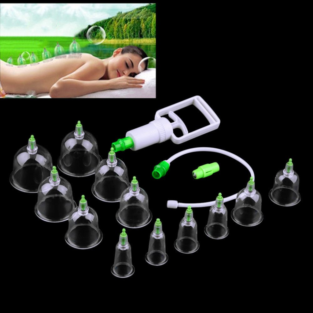 Chinese Great Medical Body Healthy Care 12Cups Kit Cupping Therapy Cups Hot Selling - Unique