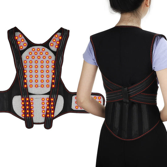 Magneticx Back Support Magnets Heating Therapy Belt Waist Brace Posture Corrector Spine Back Shoulder Lumbar Posture Correction 5.0 - Unique