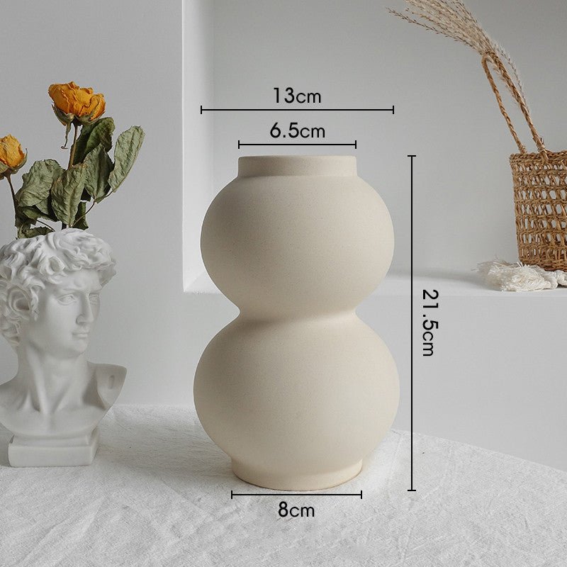 Simplicity Ceramic Vase Dry Flower Arrangement Home Decoration Ornament Living Room Display Art Vases - Unique