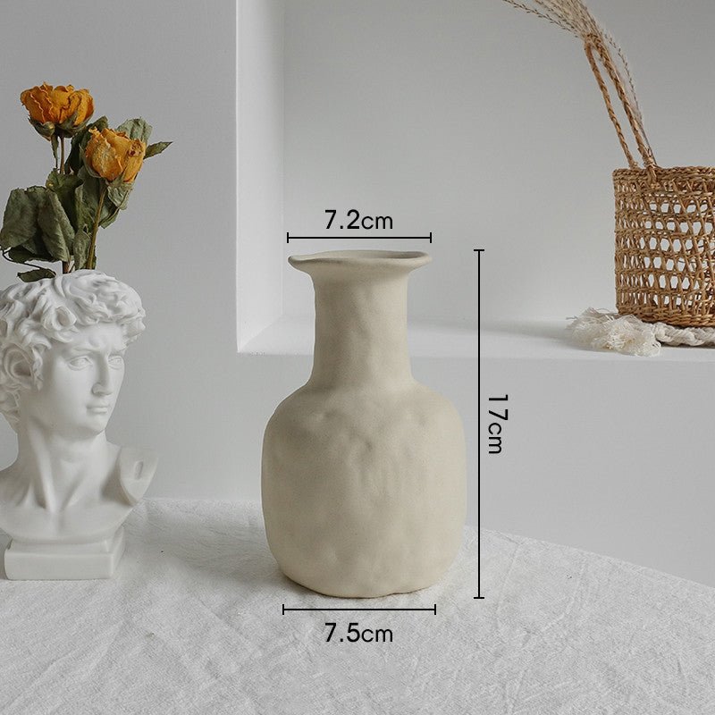 Simplicity Ceramic Vase Dry Flower Arrangement Home Decoration Ornament Living Room Display Art Vases - Unique