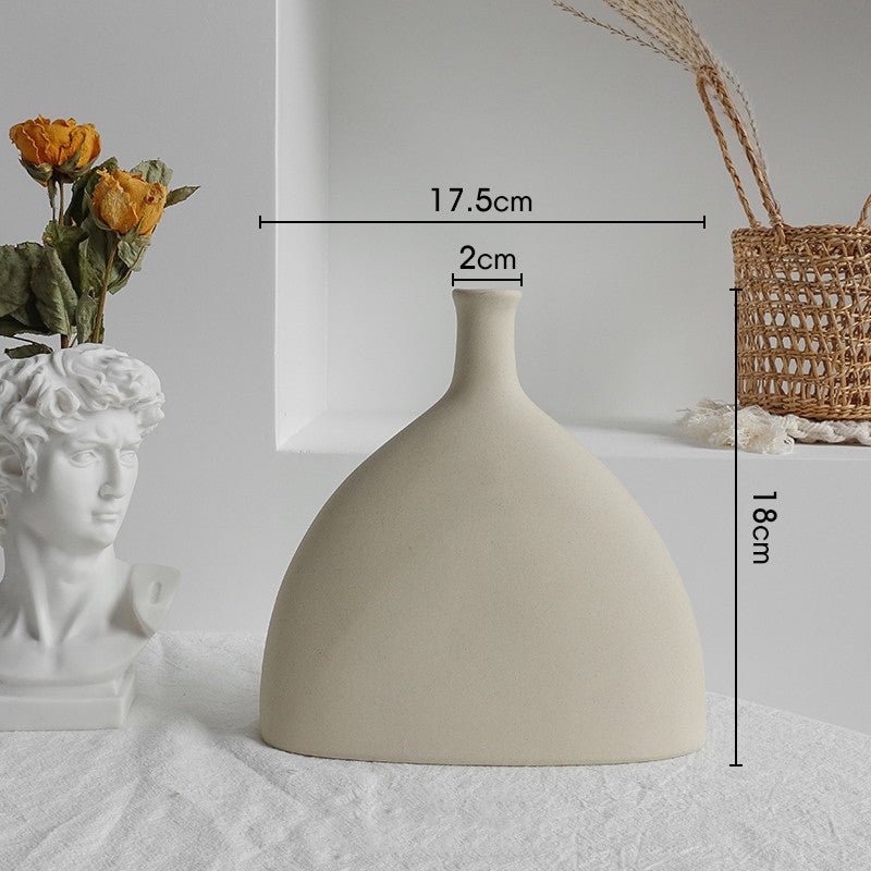 Simplicity Ceramic Vase Dry Flower Arrangement Home Decoration Ornament Living Room Display Art Vases - Unique