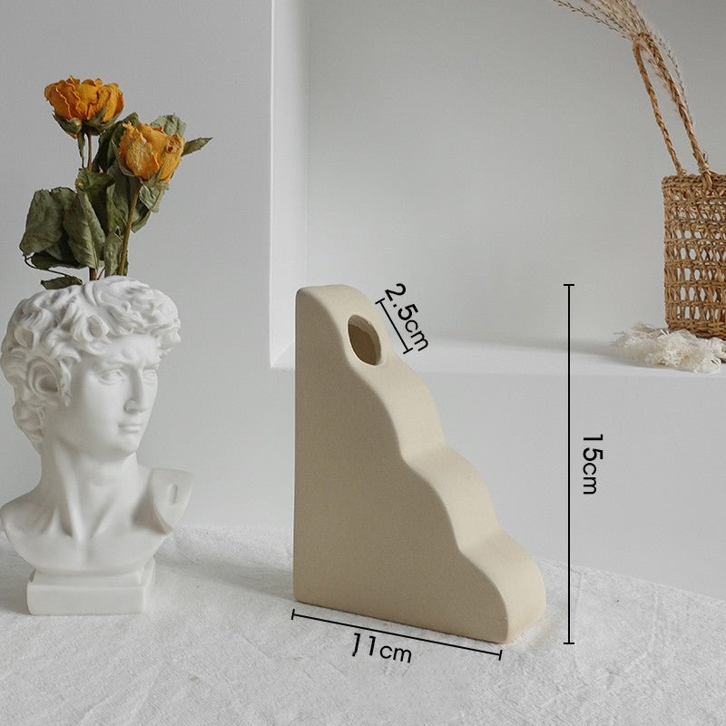 Simplicity Ceramic Vase Dry Flower Arrangement Home Decoration Ornament Living Room Display Art Vases - Unique