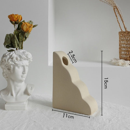 Simplicity Ceramic Vase Dry Flower Arrangement Home Decoration Ornament Living Room Display Art Vases - Unique