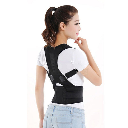 Adjustable Magnetic Posture Corrector Corset Back Men Body Shaper Brace Back Shoulder Belt Lumbar Support - Unique