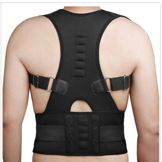 Adjustable Magnetic Posture Corrector Corset Back Men Body Shaper Brace Back Shoulder Belt Lumbar Support - Unique