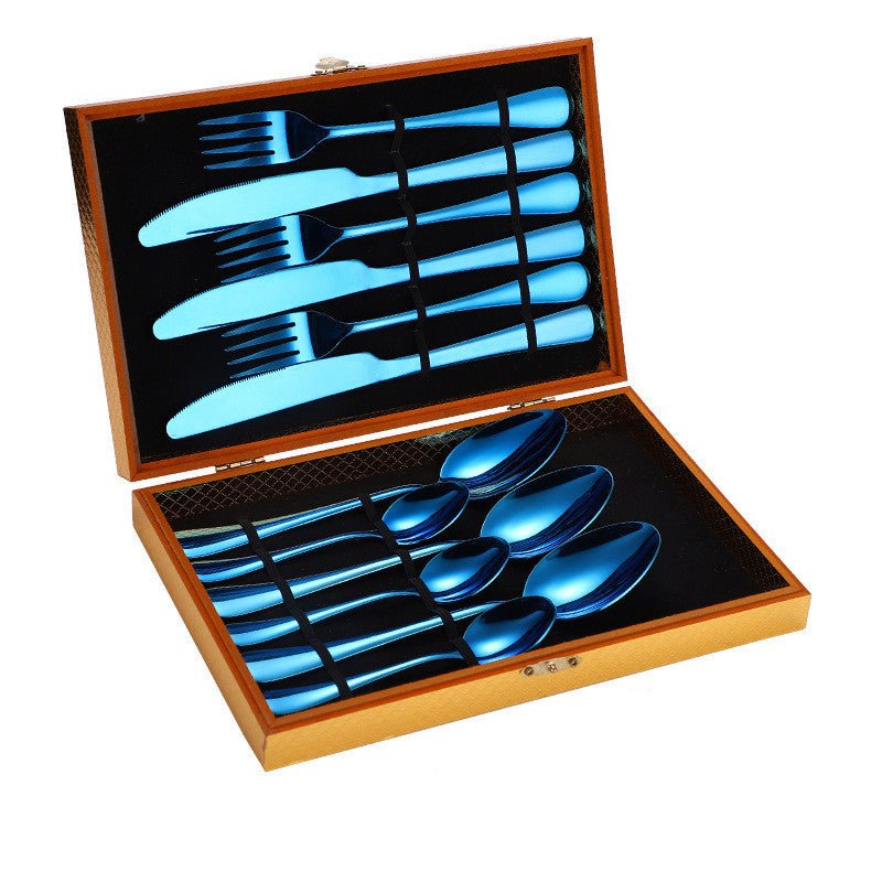 Stainless Steel Steak Cutlery Set Western Cutlery Cutlery Set Gift Box Wooden Box Cutlery - Unique