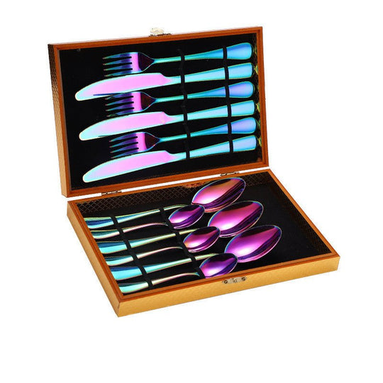 Stainless Steel Steak Cutlery Set Western Cutlery Cutlery Set Gift Box Wooden Box Cutlery - Unique