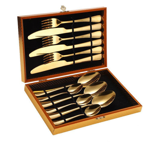 Stainless Steel Steak Cutlery Set Western Cutlery Cutlery Set Gift Box Wooden Box Cutlery - Unique