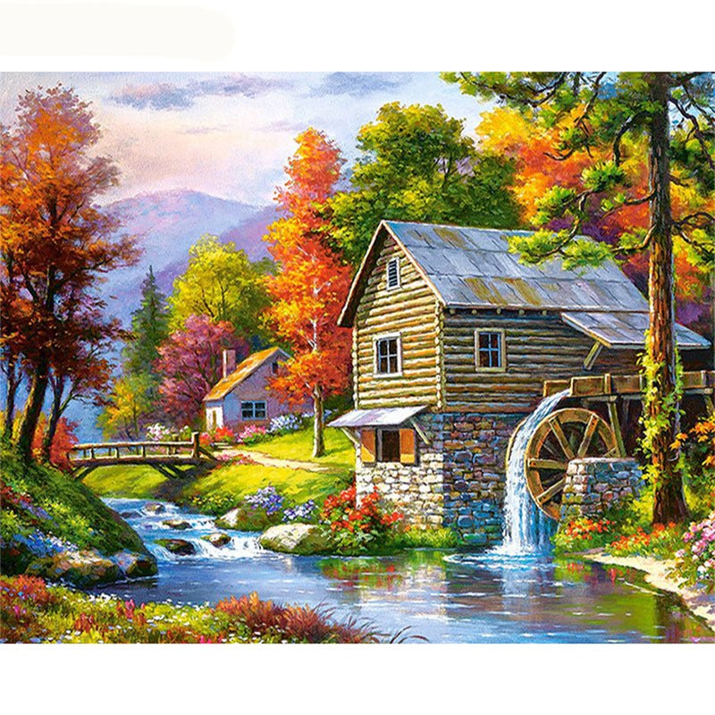 Digital Oil Painting Diy Restaurant Decoration Painting Usa - Unique