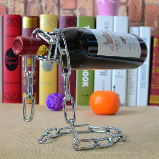 Suspended Wrought Iron Chain Red Wine Shelf Wine Bottle Decoration European Style - Unique