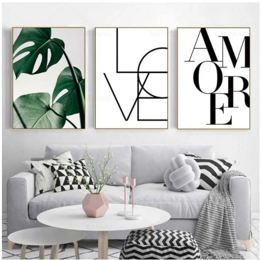 Love Amore Canvas Wall Art - Unique