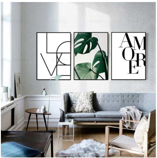 Love Amore Canvas Wall Art - Unique