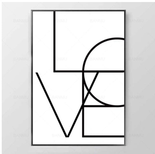 Love Amore Canvas Wall Art - Unique