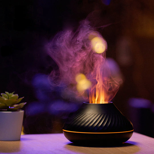 Newest RGB Flame Aroma Diffuser 130Ml 3d Colorful Flame Humidifier Fire Volcano Diffuser Flame - Unique Unique Unique Newest RGB Flame Aroma Diffuser 130Ml 3d Colorful Flame Humidifier Fire Volcano Diffuser Flame