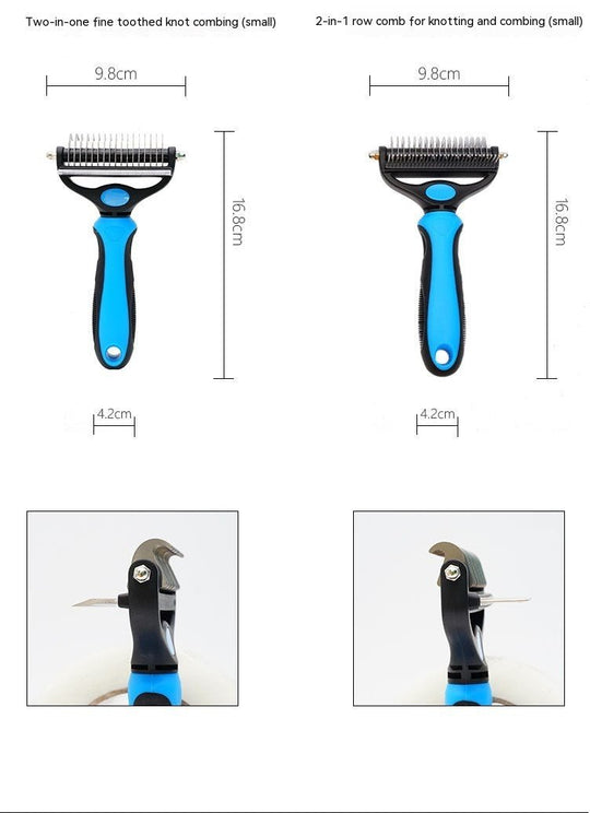 Pet Hair Unknotting Comb Thin Comb Two - in - one Beauty Products - Unique