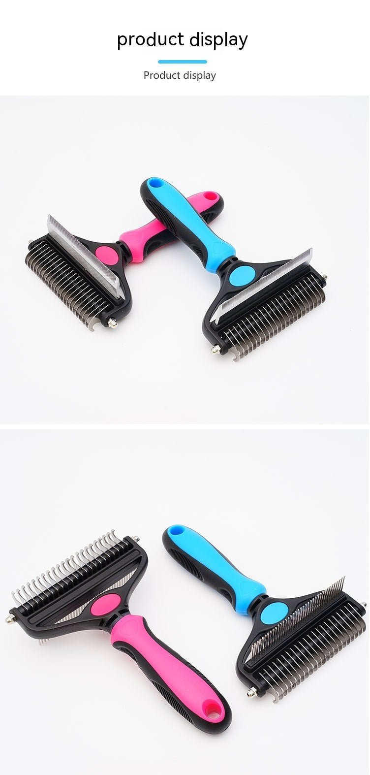 Pet Hair Unknotting Comb Thin Comb Two - in - one Beauty Products - Unique