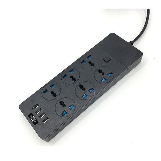 2024 New 3000W Power Strip With Built - in 4USB Interface, 6 Direct Power Sockets, 2M Cable, High - power Strip - Unique