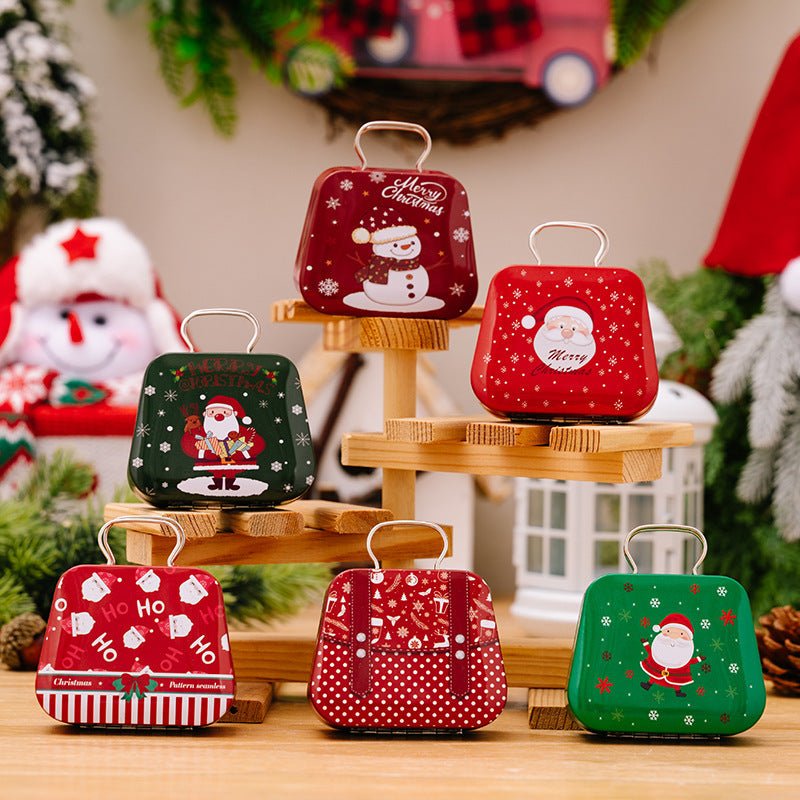 Christmas Decoration Supplies Tinplate Handbag Candy Box - Unique