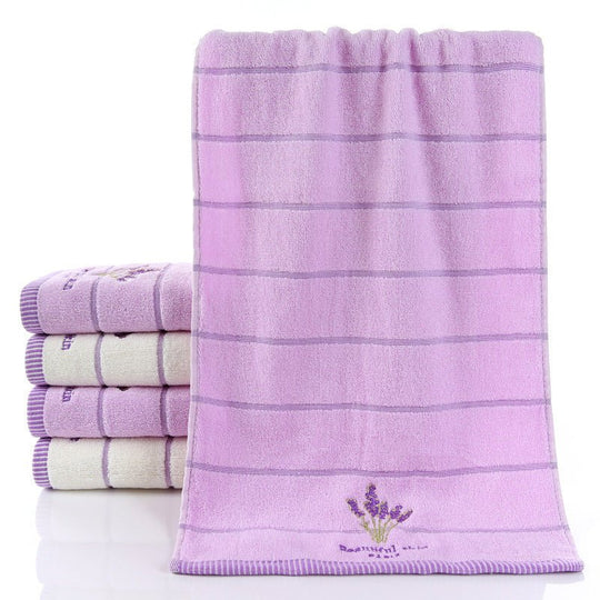 Pure Cotton 32 Strand Embroidered Face Washing Towel - Unique