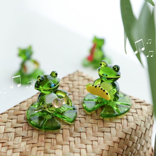 Home Decor Glass Frog Ornament Shape - Unique