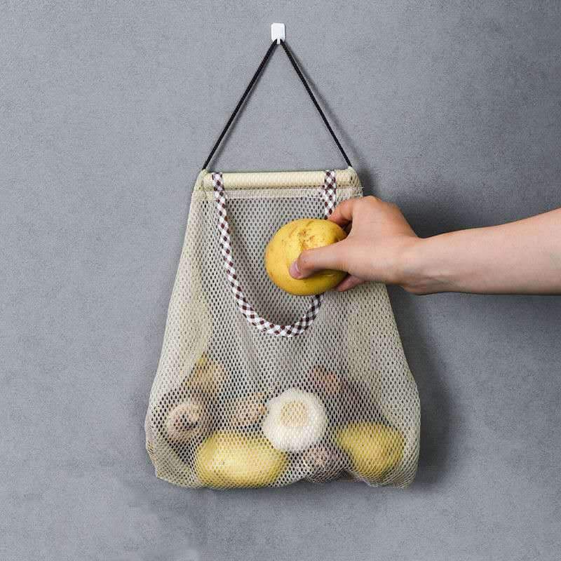 Hangable Vegetable Storage Net Bag Eco Friendly Onion Storage Grocery Store Bag Vegetable Bags Reusable Kitchen Accessories - Unique