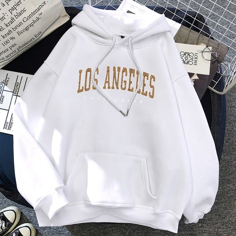 Los Angeles, California Usa City Leopard Hoodie - Unique