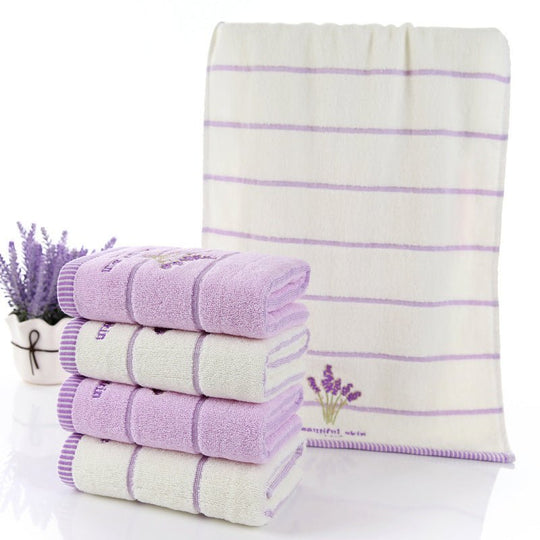 Pure Cotton 32 Strand Embroidered Face Washing Towel - Unique