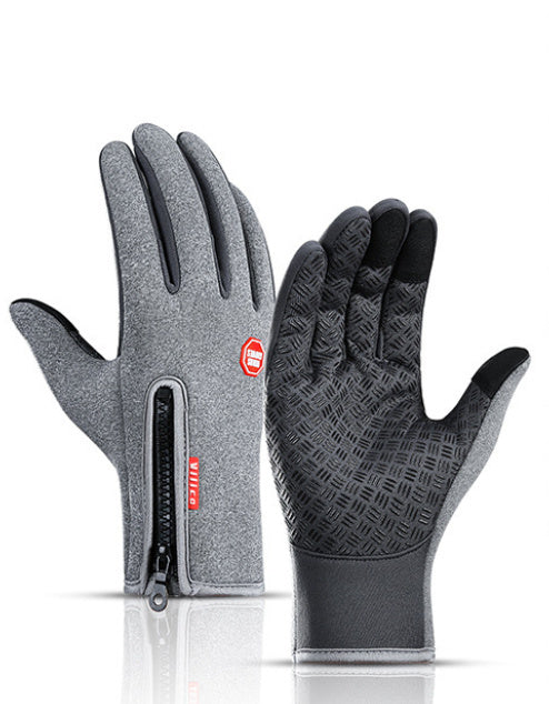 Winter Gloves Touch Screen Riding Motorcycle Sliding Waterproof Sports Gloves With Fleece