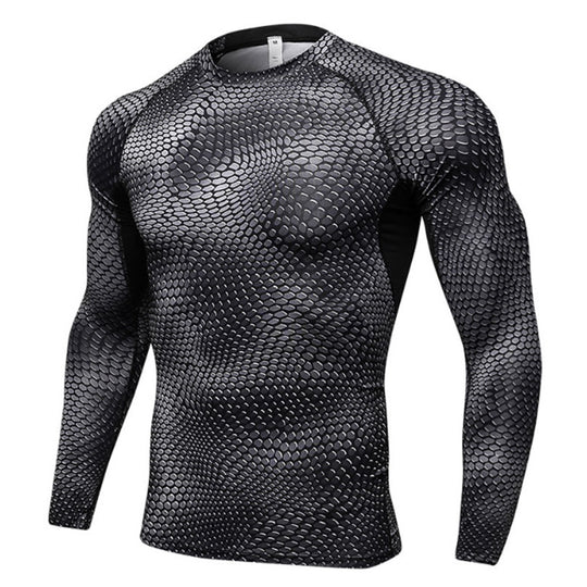 Sports Tight Men's Long Sleeve 3D Printing Training High Elasticity Moisture Absorption Quick-drying Workout Clothes