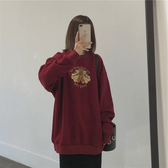 Women's Vintage Fleece Fleece Sweater With Vintage Feel - Unique