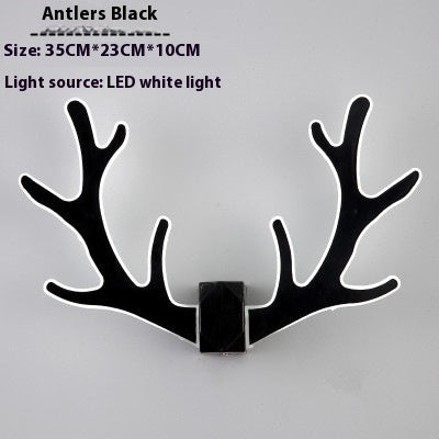 Nordic Antlers Wall Lamp Simple Modern Bedroom