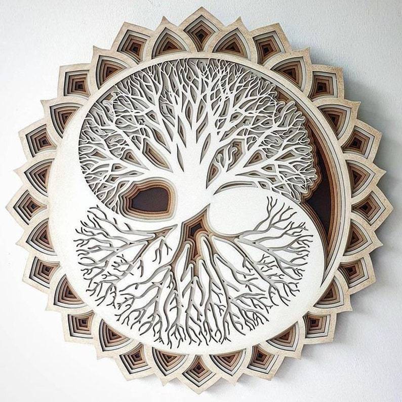 Sculpting The Tree Of Life Boho Wall Art Ornament - Unique