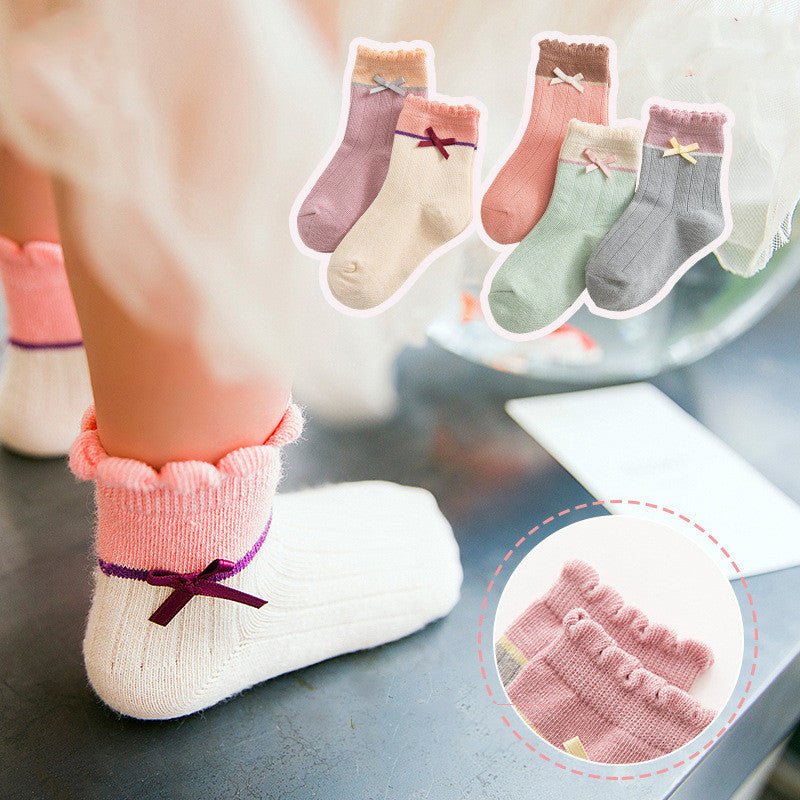 New products children's socks combed cotton bow - Unique