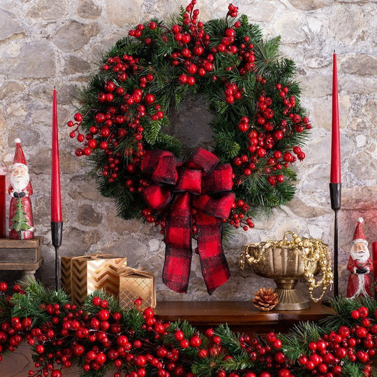 Red Berry Garland Hanging Garland Festival Wall Decoration Layout Props - Unique