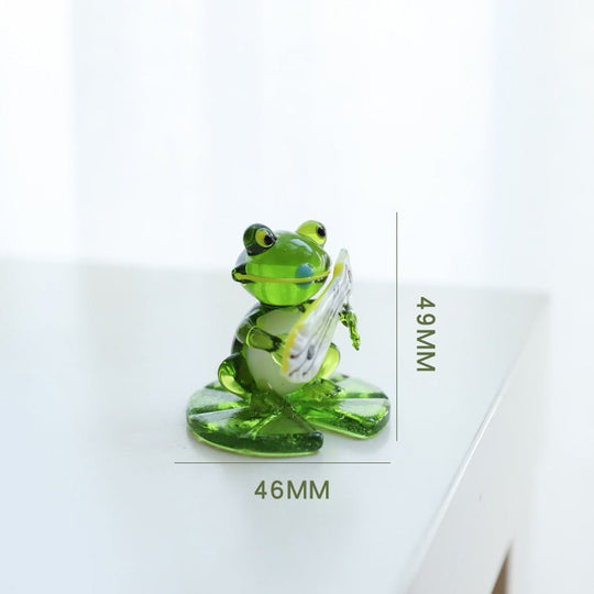 Home Decor Glass Frog Ornament Shape - Unique