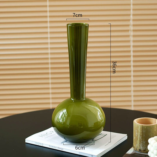 French Style Antique Glass Vase High Sense - Unique