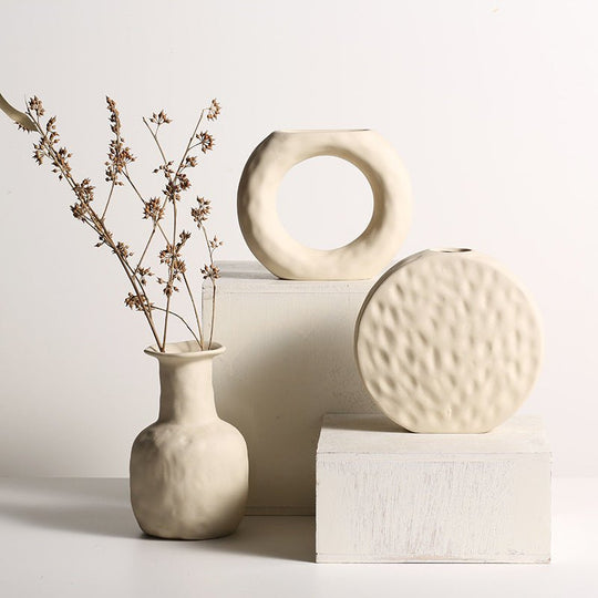 Scandinavian Style Simple Primitive Ceramics Vases Ornaments - Unique