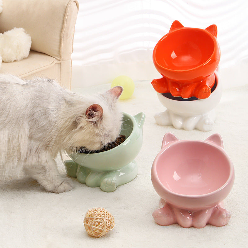 Ceramic Cat Bowl Cat Bowl Cat Food Bowl Neck Guard Oblique Mouth Dog Bowl Pet Bowl - Unique Unique Unique Ceramic Cat Bowl Cat Bowl Cat Food Bowl Neck Guard Oblique Mouth Dog Bowl Pet Bowl