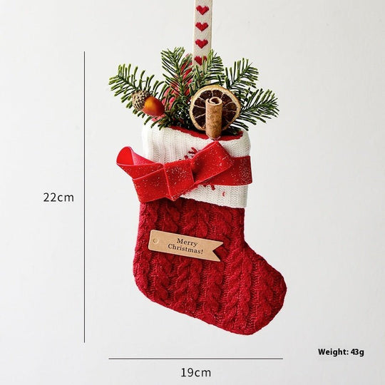 Christmas Decoration Knitted Christmas Stockings Scene Layout - Unique