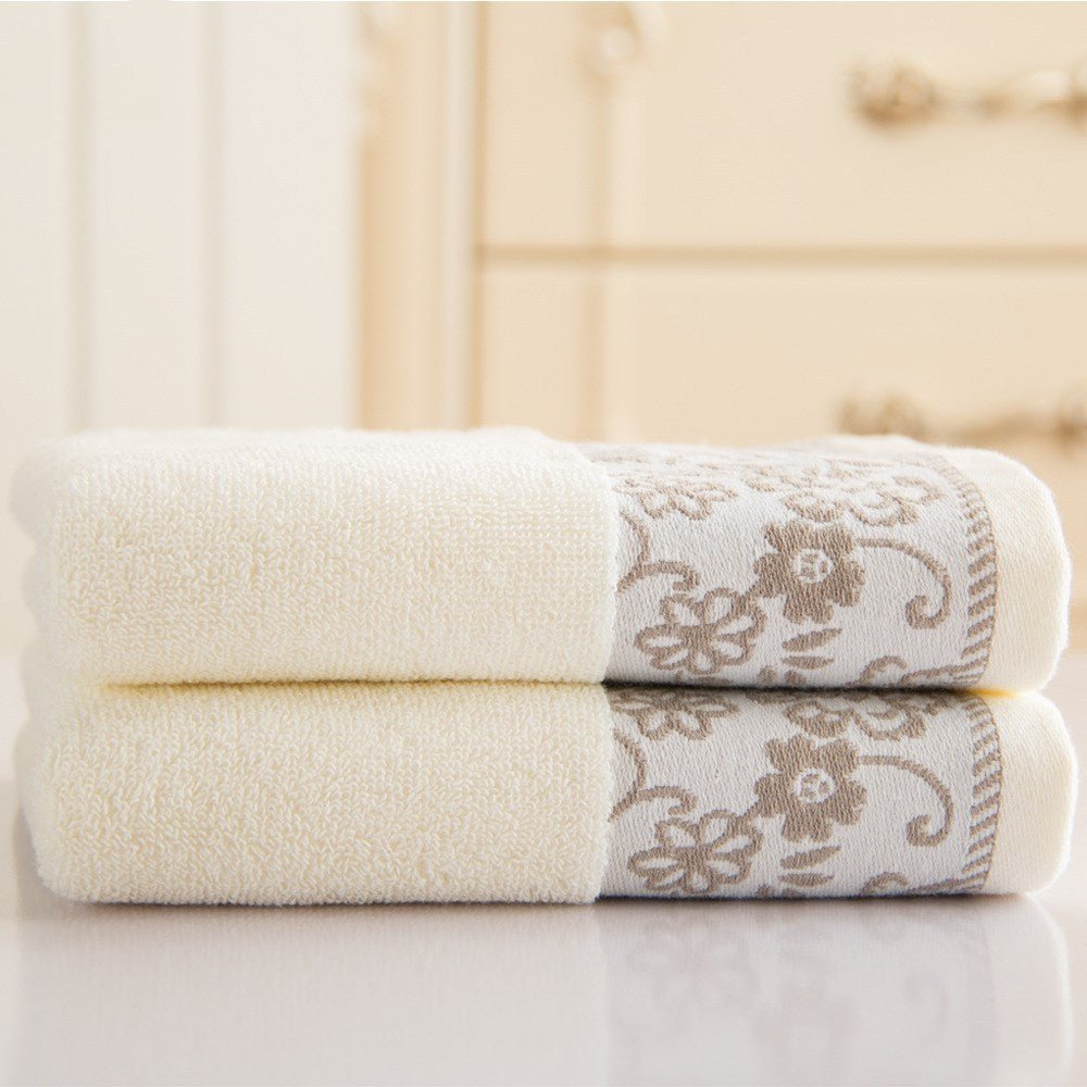 Wisteria flower cotton 32 ply jacquard absorbent towel - Unique