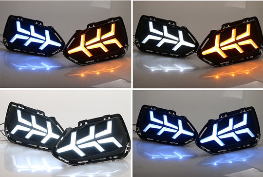 Car modified two-color daytime running lights