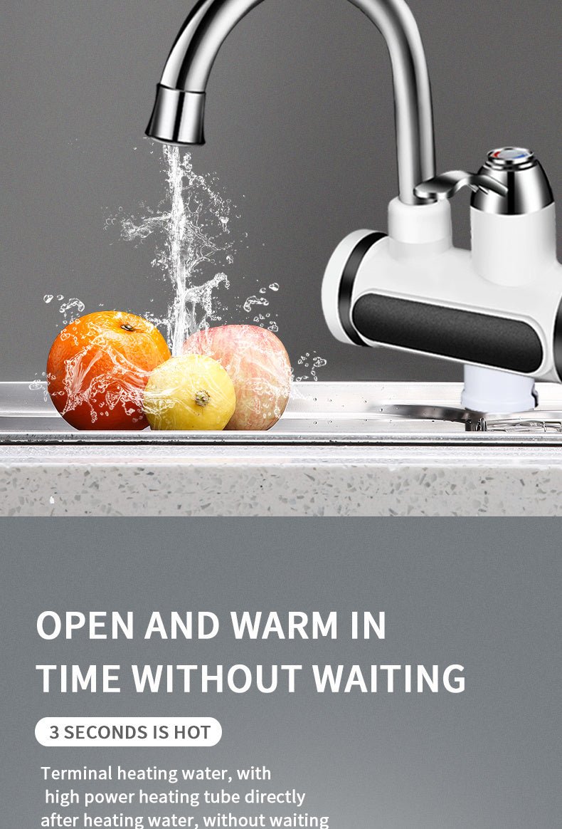 Kitchen Electric Water Tap Water Heater Temperature Display Cold Heating Faucet Hot Water Faucet Heater - Unique